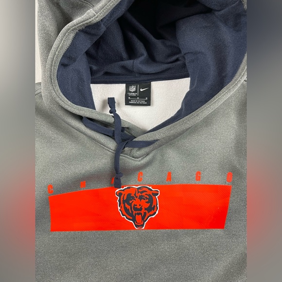 Men’s Nike Heathered NFL Chicago Bears Performance Pullover Hoodie size M - Picture 7 of 13